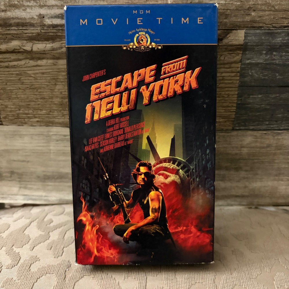 Escape From New York VHS John Carpenter Kurt Russell MGM Movie Time 1998 Release